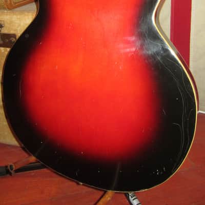 Vintage 1966 Mosrite Celebrity Hollowbody Bass Short Scale Sunburst image 5