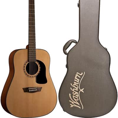 Washburn AD5K Apprentice D5 Series Dreadnought Mahogany Neck 6-String Acoustic Guitar w/Hard Case image 1