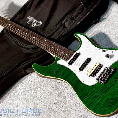 Suhr Dealer Select Limited Run Standard Mahogany HSS FMT-Trans Green w/Pearl PG image 1