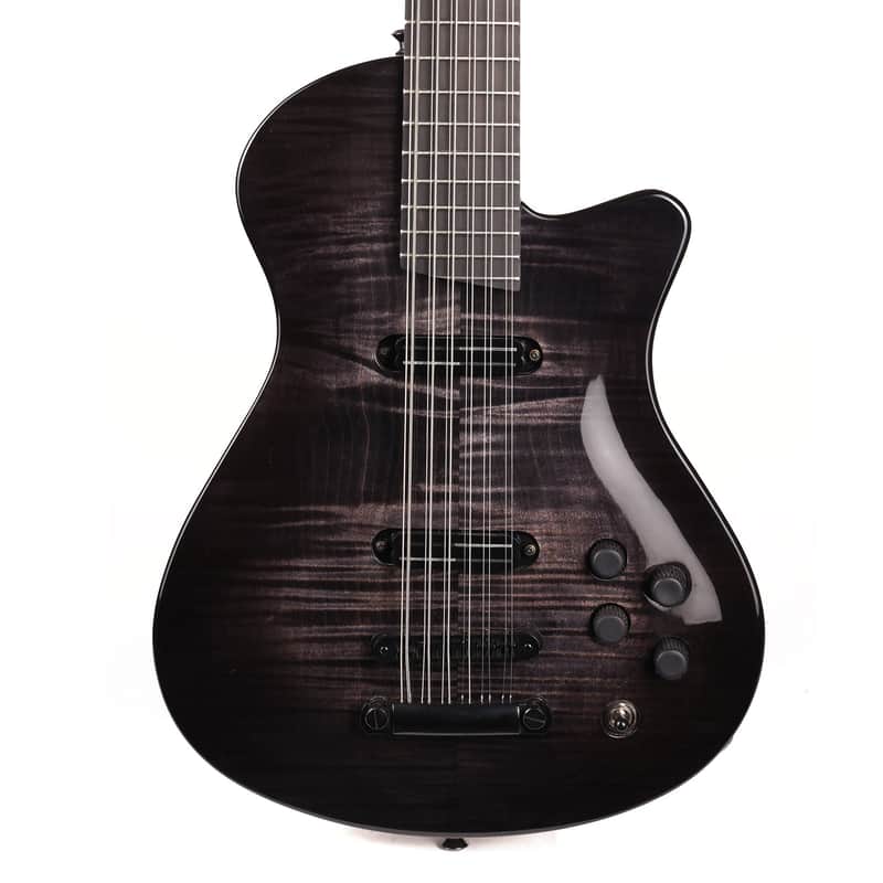 Veillette Swift Series 12-String Baritone Guitar Transparent Black image 1