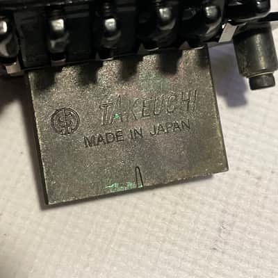 1990's Jackson Dinky Guitars JT-580LP Takeuchi Black Licensed Floyd Rose Tremolo Guitar Bridge image 9