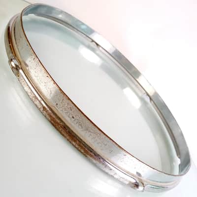 Slingerland 13"Chrome-BRASS Radio King-Engraved Tom Drum Rim/Hoop Double-Flange image 1