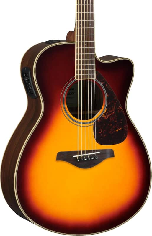 Yamaha FSX830C Grand Concert Acoustic-Electric Guitar, Solid Spruce Top, Brown Sunburst image 1