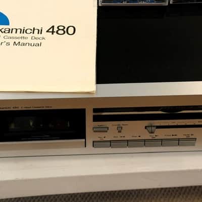 Nakamichi 480 2 head Cassette Deck 1980's - Brushed Silver Front image 4