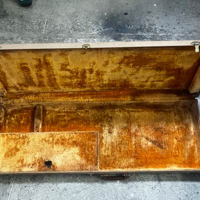 Fender Jazzmaster 1960-1961 original brown tolex case burnt gold orange plush GREAT CONDITION Vintage PRE-CBS image 11