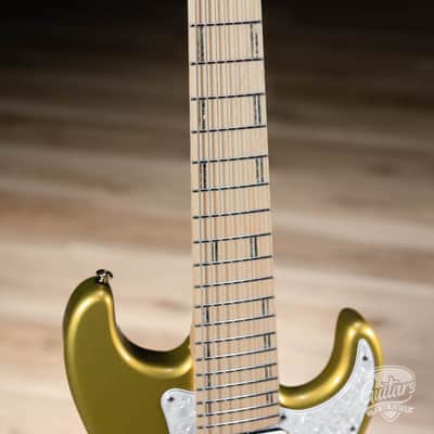 ESP LTD JRV-8 Javier Reyes 8-String Guitar w/ Case – Metallic Gold image 4