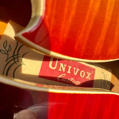 Vintage Univox Custom Coily 330 Style Short Scale Bass Sunburst MIJ image 13