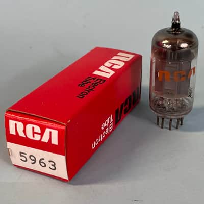 1970s RCA 5963 12AU7WA Vintage Long Plate Halo Getter Preamp Tube! T208 image 1