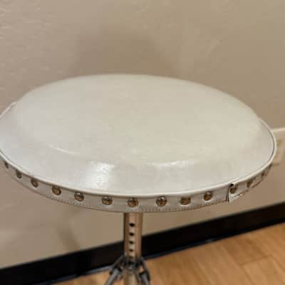 Vintage 60's Slingerland Round Drum Throne w/ White Top (Rm4) image 3