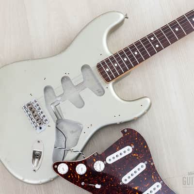 2004 Fender + MJT Stratocaster Partscaster Limited Edition CME Neck & Inca Silver Relic Body w/ Custom '69 Pickups, Case image 19