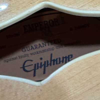 Epiphone Emperor II Hollowbody Archtop Electric Guitar – Natural – 2006 – w/ Soft Case image 17