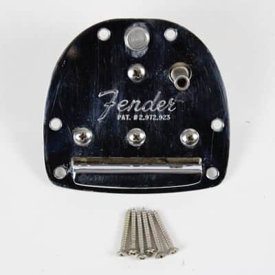 1966 Vintage Fender Jazzmaster/Jaguar Tremolo Vibrato Tailpiece Chrome Very Good w/Original ScrewsEarly-CBS 1960s image 1