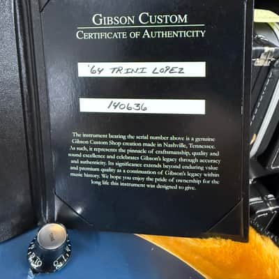 Gibson Custom Shop 1964 Trini Lopez 2024 VOS Finish (226) image 7
