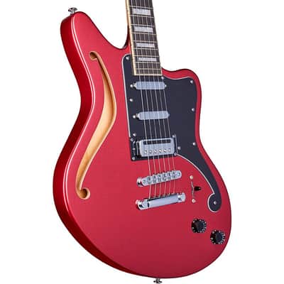 D'Angelico Premier Series Bedford SH Electric Guitar With Offset Stopbar Tailpiece Regular Oxblood image 5