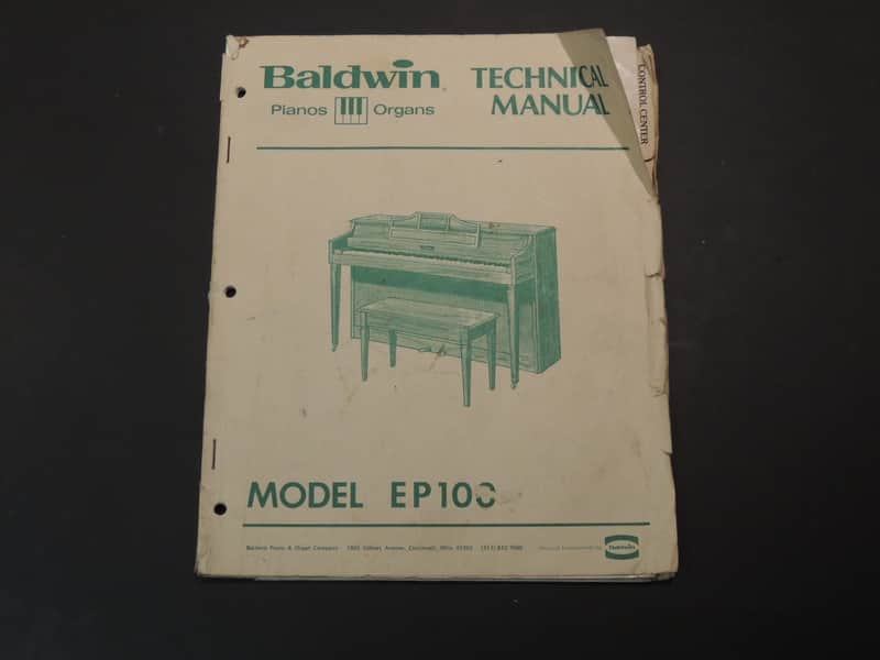 Baldwin Model EP100 Technical Manual [Three Wave Music] image 1