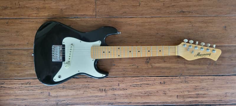 Mini Harmony electric travel guitar short scale image 1