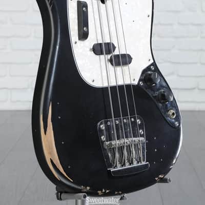 Fender Justin Meldal-Johnsen Road Worn Signature Mustang Bass 2019 - Present - Black image 3