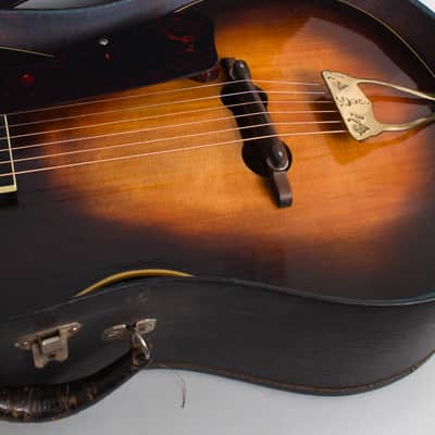 Vivi-Tone  Acousti-Guitar Acoustic Guitar (1936), ser. #587, original black chipboard case. image 12