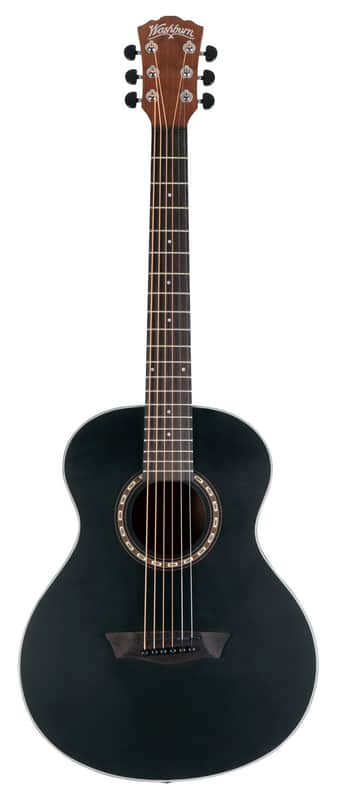 Washburn G-Mini 5 Apprentice Series 7/8 Size Acoustic Guitar. Black Matte image 1