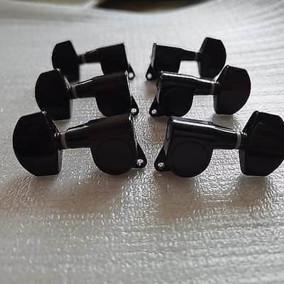 Black Guitar String Tuners Pegs Machine Heads 3x3 Keys image 1