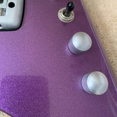 VINTAGE METAL AXXE XX REAPER FLYING V ELECTRIC GUITAR IN PURPLe image 5