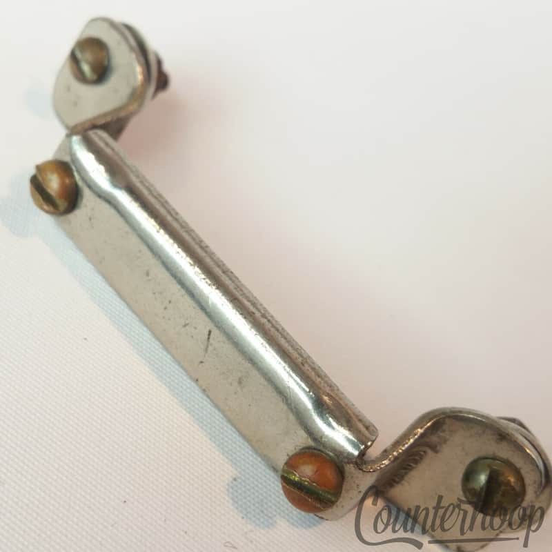 Gretsch Nickel Snare Drum Butt Plate 2 3/8" Broadkaster Brooklyn Vintage 50s USA image 1