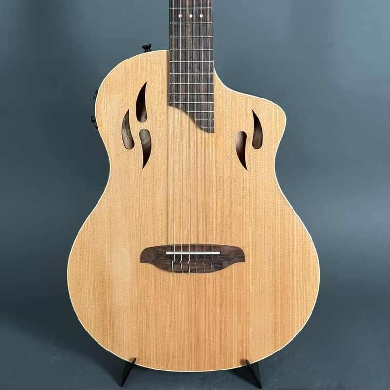 2025 Ortega Tour Player NATUR Elektro-Akustik-Gitarre Gigbag T…