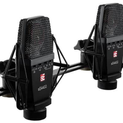sE Electronics SE4400-PAIR Factory Matched Pair of SE4400 Large Diaphragm Condenser Microphones w/Metal Case & Shockmount image 2