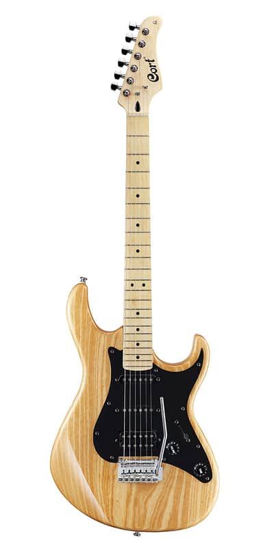 Cort G200DX NAT G Series Double Cutaway Ash Body HSS with 2-Point Tremolo Natural Glossy image 1