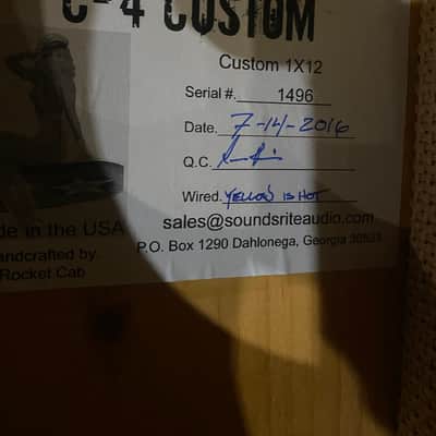 Soundsrite audio C4 custom 112 speaker cab 2016 - Black image 3