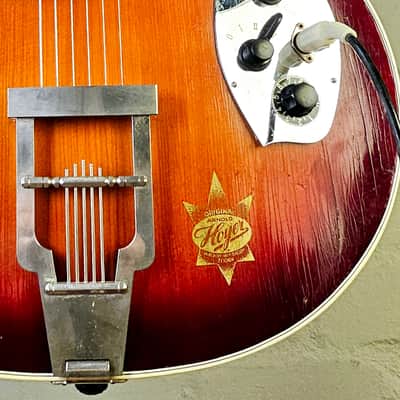 ♫ C1961 HOYER STARLET Semi Archtop, SOLID TOP ! RARE! Bild 6