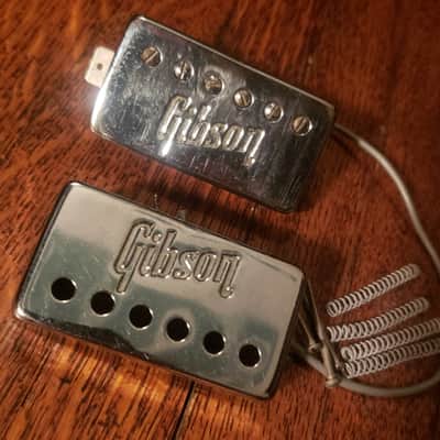 Gibson Embossed 1972 T-Top w/ Treble Cover and Screws, Chrome Pat Number Ttop Humbucker Pickup image 1