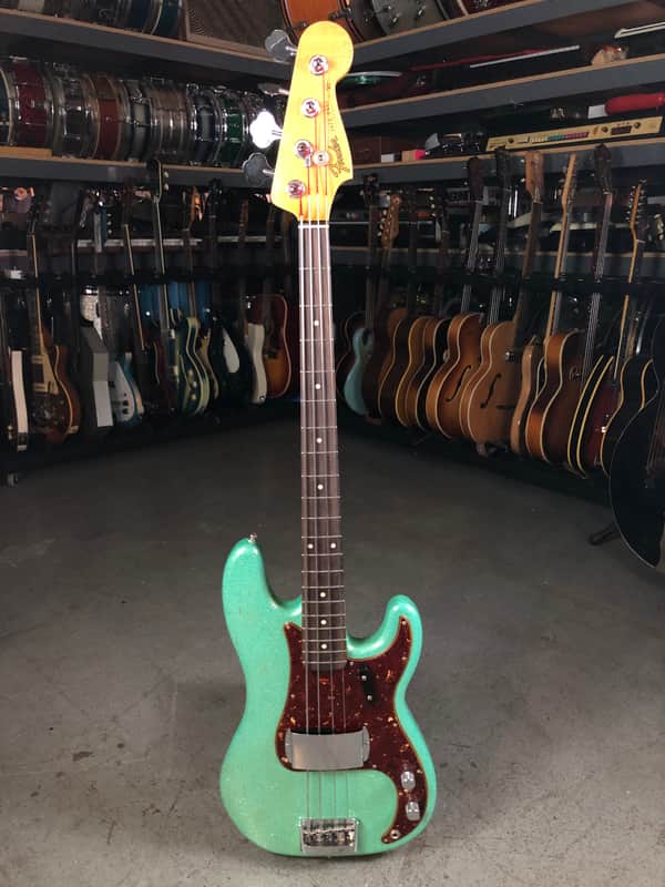 Wilco Loft Sale - Fender Custom Shop 64 Precision Bass Relic Seafoam Sparkle Owned by Jeff Tweedy image 1