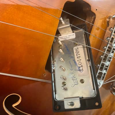 Eastman T186MX semi hollow sunburst with case solid maple top solid mahogany b&s image 23