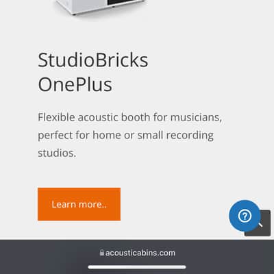 Studio Bricks accoustic sound proofed recording/practice booth Studio Bricks one 2021 White image 9