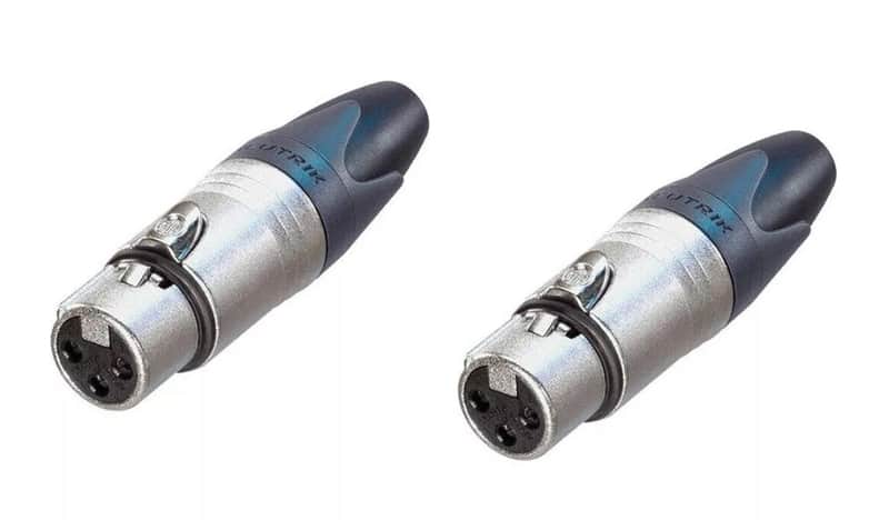 (2) Two Original NEUTRIK NC3FXX Female 3 Pin XLR Cable Connector image 1