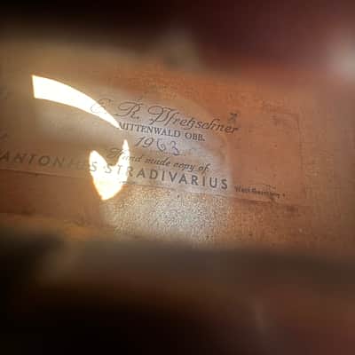 German Violin. Full size with case and bow. E. R. Pfrezschner brand image 10