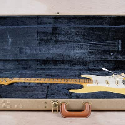 Fender Custom Edition ST57-140YM Yngwie Malmsteen Signature Stratocaster MIJ 1994 Pearl Yellow White Scalloped Japan Fujigen w/ OHSC image 2