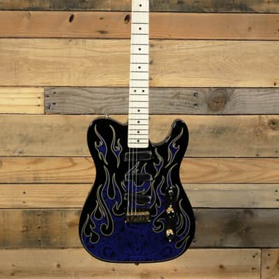 Fender  James Burton Signature Telecaster Electric Guitar Blue Paisley Flames w/ Case "Mint Condition" image 4