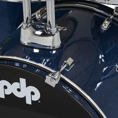 PDP By DW Center Stage Complete Drumkit, 5 Drum Set, Royal Blue Sparkle, 7x10, 8x12, 12x14 Floor, 14x20 Kick, 5x14 Snare (PDCE2015KTRB) image 3