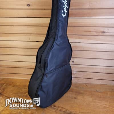Epiphone Blues King Studio Acoustic-Electric Concert Guitar with Epiphone Gig Bag - Ebony image 8