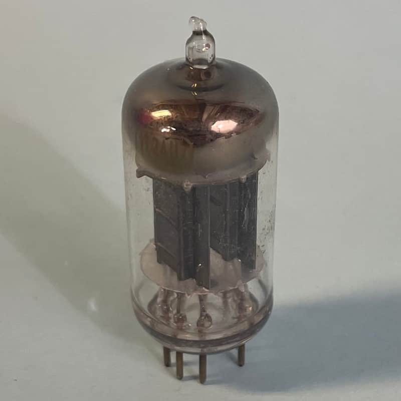 1950s RCA 12AU7 ECC82 Strong Vintage Long Black Plate D Getter Preamp Tube! T151 image 1