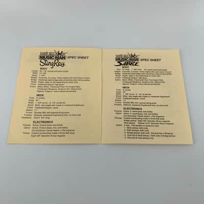 1988 Ernie Ball MUSIC MAN Catalog & NAMM Price List [Silhouette, Steve Morse, Sting Ray, Sabre] image 4