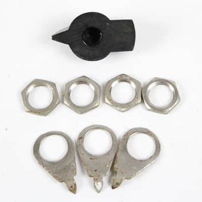 1973 Vintage Gibson Les Paul/ES/SG/LS Volume Tone Jack Pointers Washer Nuts USA 1970s Early Norlin Era image 4
