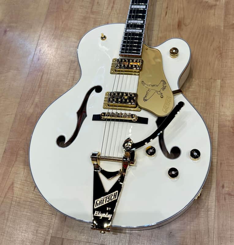 Gretsch G6136T-MGC Michael Guy Chislett Signature Falcon Hollow Body Guitar - Vintage White image 1