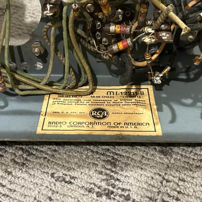 RCA MI-12211-B vintage tube amplifier project PA bridging amp PT 1010 VCT 6L6 PP image 8