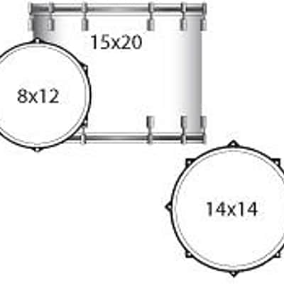 Ludwig  Keystone UpBeat 3 Piece Shell Pack Galaxy Bronze (Made in the USA) image 11