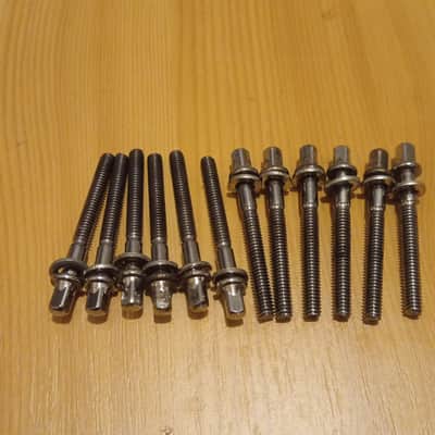 Tama Tension rods set 12 pc for Superstar, Imperialstar, Artwoood 70s-80s - Chrome image 3