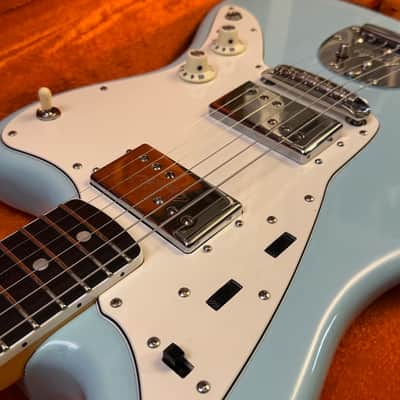 2018 Fender American "Jazzblaster" 60th Anniversary Triple Jazzmaster Daphne Blue CuNiFe Wide Range MAJOR Upgrades USA G&G image 5