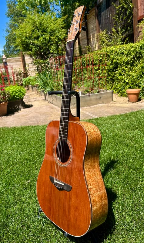 Northwood FB80D Dreadnought 2007 - Redwood top Pommele Bubinga back and sides image 1